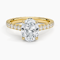 Oval Cut Eternity Moissanite Engagement Ring
