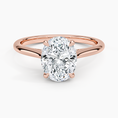 Load image into Gallery viewer, Oval Cut Hidden Halo Moissanite Engagement Ring