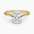 Load image into Gallery viewer, Oval Cut Hidden Halo Moissanite Engagement Ring
