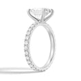 Load image into Gallery viewer, Oval Cut Moissanite Engagement Ring With Eternity Pavé Band
