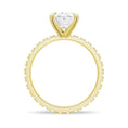 Load image into Gallery viewer, Oval Cut Moissanite Engagement Ring With Eternity Pavé Band