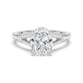 Load image into Gallery viewer, Oval Cut Split-Shank Moissanite Engagement Ring