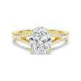 Load image into Gallery viewer, Oval Cut Split-Shank Moissanite Engagement Ring