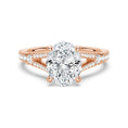 Load image into Gallery viewer, Oval Cut Split-Shank Moissanite Engagement Ring