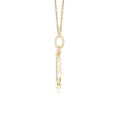 Pavé Moissanite Crescent Moon Pendant Necklace