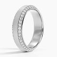 6.0 mm Eternity Moissanite Edges Matte Men’s Wedding Band