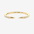 Load image into Gallery viewer, Pavé Moissanite Claw Stacking Open Ring-1.5 mm
