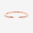 Pavé Moissanite Claw Stacking Open Ring-1.5 mm