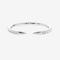 Pavé Moissanite Claw Stacking Open Ring-1.5 mm