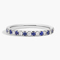Load image into Gallery viewer, Pavé Sapphire and Moissanite Wedding Band-1.5 mm