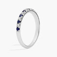 Load image into Gallery viewer, Pavé Sapphire and Moissanite Wedding Band-1.5 mm