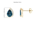 Pear Cut Lab Alexandrite with Moissanite Half Halo Stud Earrings
