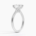 Pear Cut Petal Prong Solitaire Moissanite Engagement Ring