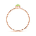 Pear Peridot Bezel Promise Ring – 1.6 mm