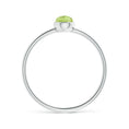 Pear Peridot Bezel Promise Ring – 1.6 mm