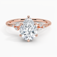 Pear Cut Floral-Inspired Engagement Ring