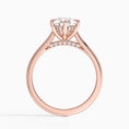 Pear Cut Hidden Halo Moissanite Engagement Ring
