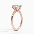Pear Cut Hidden Halo Moissanite Engagement Ring