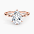 Pear Cut Hidden Halo Moissanite Engagement Ring
