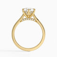 Pear Cut Hidden Halo Moissanite Engagement Ring