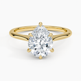 Load image into Gallery viewer, Pear Cut Hidden Halo Moissanite Engagement Ring