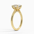Pear Cut Hidden Halo Moissanite Engagement Ring