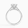 Load image into Gallery viewer, Pear Cut Hidden Halo Moissanite Engagement Ring