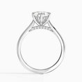 Pear Cut Hidden Halo Moissanite Engagement Ring