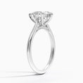Load image into Gallery viewer, Pear Cut Hidden Halo Moissanite Engagement Ring