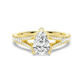 Load image into Gallery viewer, Pear Shaped Split-Shank Moissanite Engagement Ring