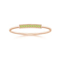 Peridot Pavé Bar Stackable Band – 1.2 mm