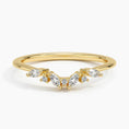 Petal-Inspired Marquise Moissanite Curved Band-1.5 mm