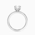 Petite Oval Cut Petal Prong Solitaire Moissanite Engagement Ring