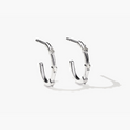 Load image into Gallery viewer, Petite Prong-Set Round Cut Moissanite Hoop Earrings