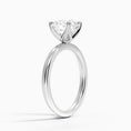 Petite Round Cut Petal Prong Solitaire Moissanite Engagement Ring