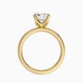 Petite Round Cut Petal Prong Solitaire Moissanite Engagement Ring