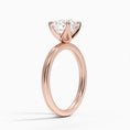 Petite Round Cut Petal Prong Solitaire Moissanite Engagement Ring