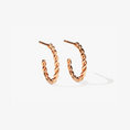 Load image into Gallery viewer, Petite Twisted Rope Hoop Earrings