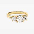 Load image into Gallery viewer, Petite Twisted Vine Three-Stone Moissanite Engagement Ring