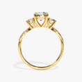 Load image into Gallery viewer, Petite Twisted Vine Three-Stone Moissanite Engagement Ring