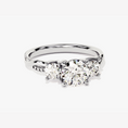 Load image into Gallery viewer, Petite Twisted Vine Three-Stone Moissanite Engagement Ring