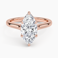 Load image into Gallery viewer, Petite 4-Prong Marquise Cut Solitaire Moissanite Engagement Ring