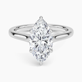 Load image into Gallery viewer, Petite 4-Prong Marquise Cut Solitaire Moissanite Engagement Ring