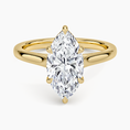 Load image into Gallery viewer, Petite 4-Prong Marquise Cut Solitaire Moissanite Engagement Ring
