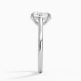 Petite 4-Prong Oval Cut Solitaire Moissanite Engagement Ring