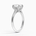 Load image into Gallery viewer, 0.5CT Petite 4-Prong Pear Cut Solitaire Moissanite Engagement Ring