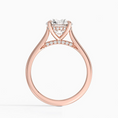 Round Cut Hidden Halo Moissanite Engagement Ring