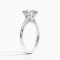 Load image into Gallery viewer, Petite 4-Prong Round Cut Solitaire Moissanite Engagement Ring
