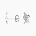 Load image into Gallery viewer, Petite Leaf Diamond Studs