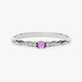 Load image into Gallery viewer, Pink Tourmaline Three Stone Twisted Band-1.6 mm